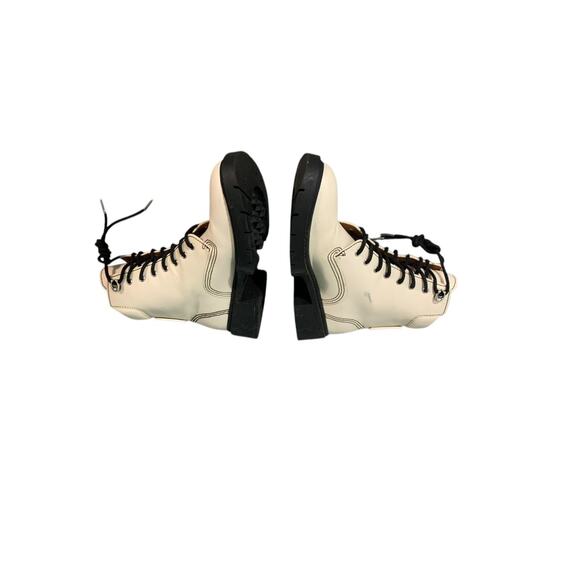 COACH Womens Lorimer Lace Up Lug Sole Combat Leather Booties Chalk Sz 6B - Picture 6 of 9